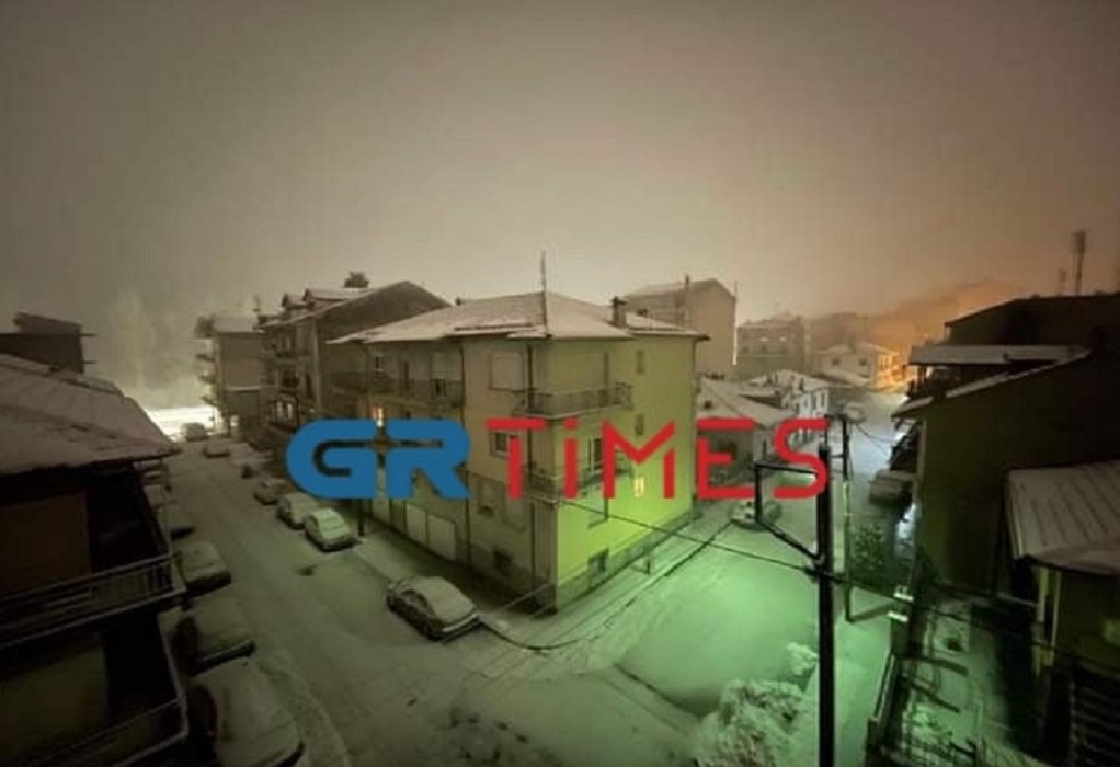 Πυκνή χιονόπτωση στη Φλώρινα – Το έστρωσε στο κέντρο της πόλης – ΒΙΝΤΕΟ