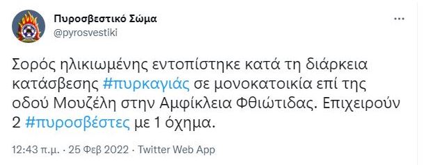 Πυροσβεστική - ανάρτηση