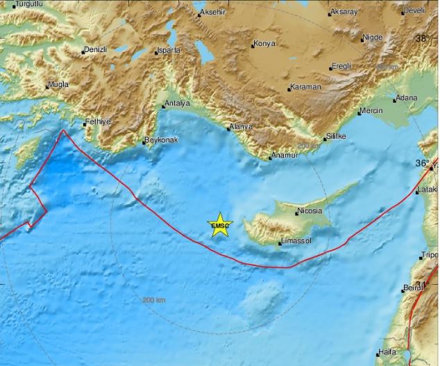 Ισχυρός σεισμός ΤΩΡΑ στην Κύπρο