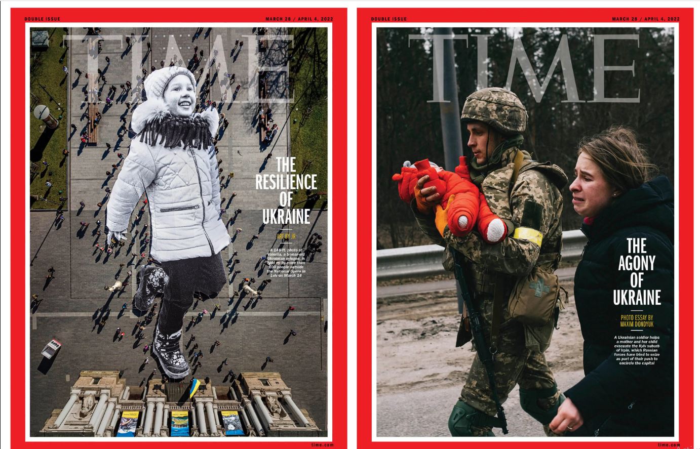 Πόλεμος στην Ουκρανία: Συγκλονίζει το διπλό εξώφυλλο του περιοδικού TIME