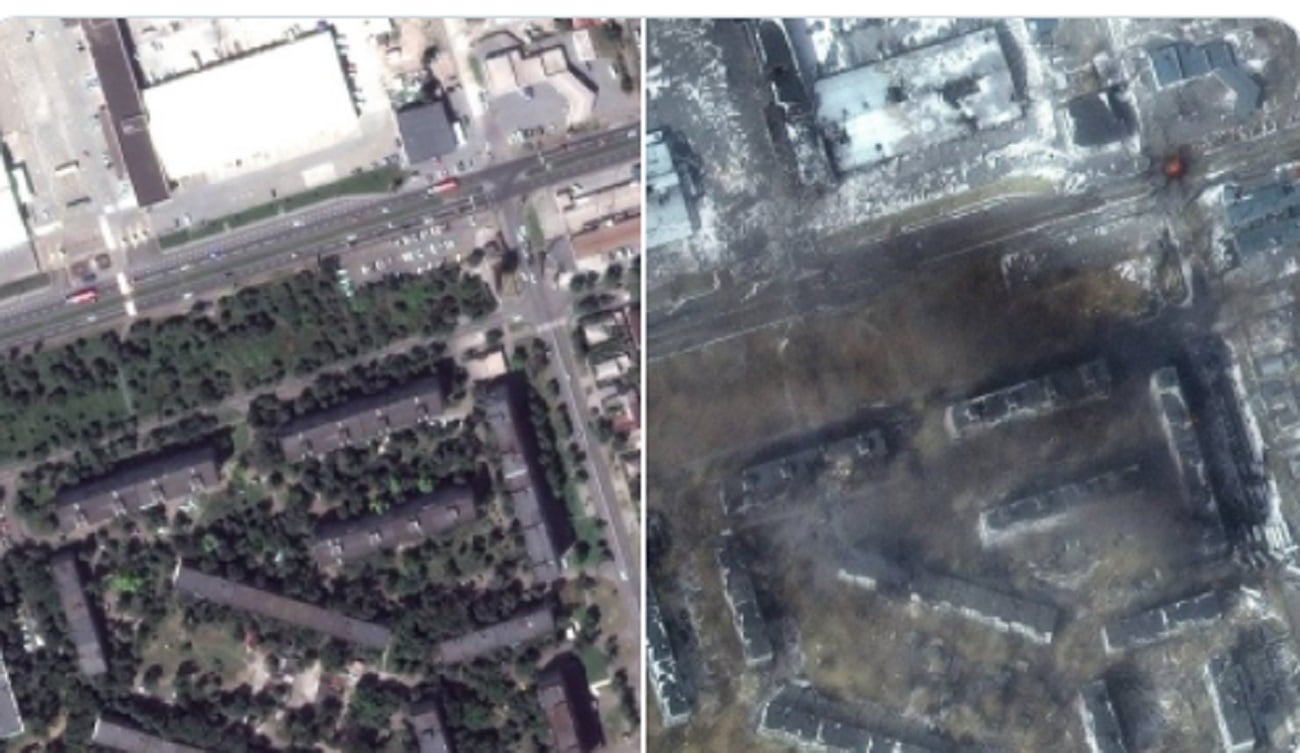 Ουκρανία: Ισοπεδώνεται η Μαριούπολη - Εικόνες από ψηλά (φωτο)