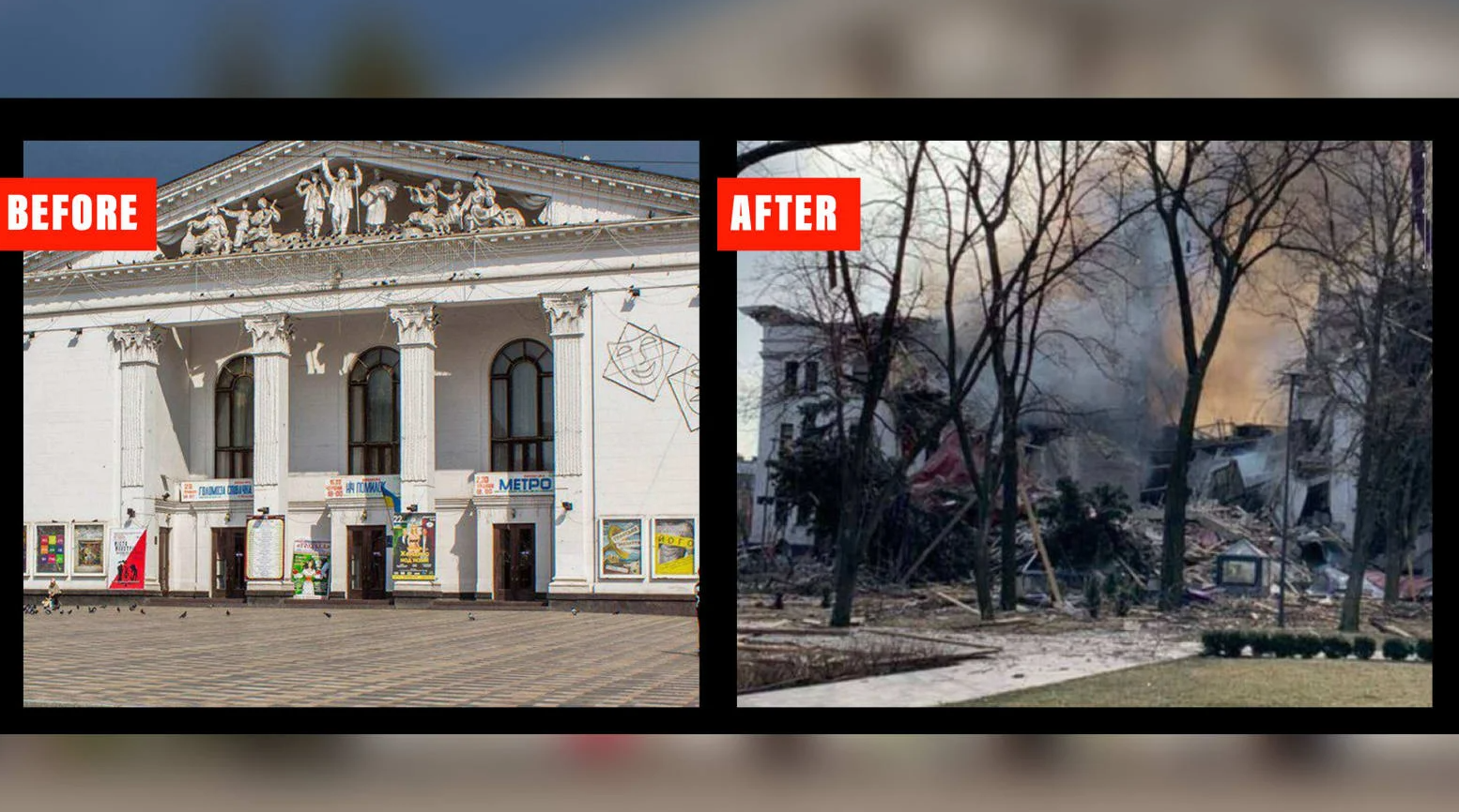 Ουκρανία: 1.000 άμαχοι στο θέατρο της Μαριούπολης που βομβαρδίστηκε – Το τάγμα Αζόφ κατηγορεί η Ρωσία