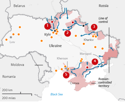 Ουκρανία: Πού βρίσκονται τα ρωσικά στρατεύματα
