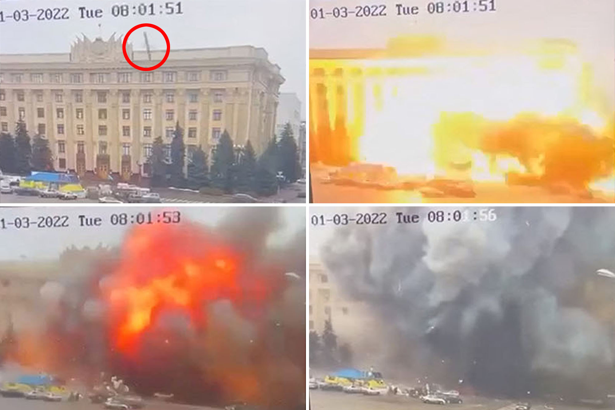 Ουκρανία: Συγκλονιστικές εικόνες από το Χάρκοβο – Η στιγμή που χτυπήθηκε κυβερνητικό κτίριο