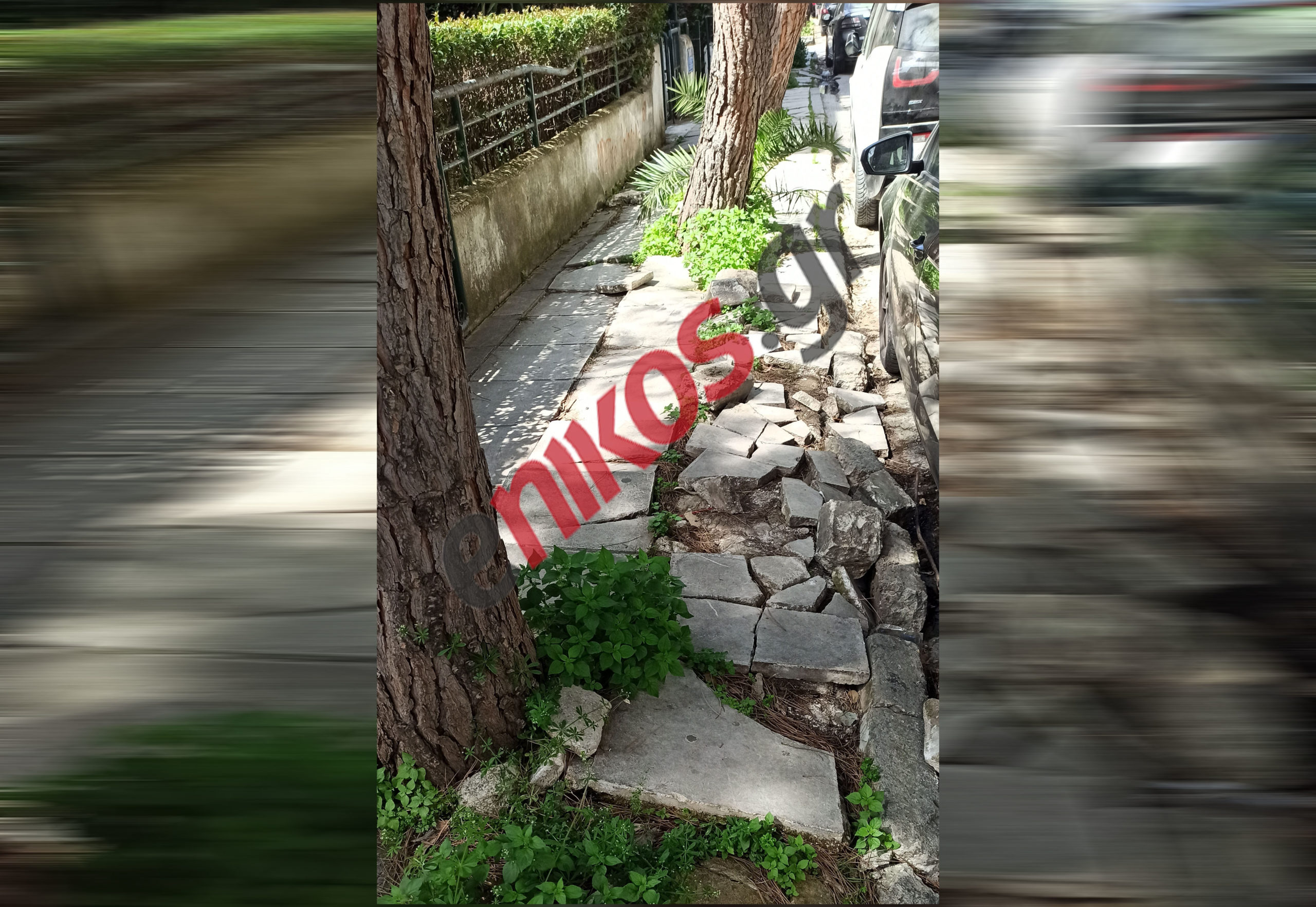 Απροσπέλαστο πεζοδρόμιο στο Χαλάνδρι – ΦΩΤΟ αναγνώστη