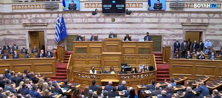Ζελένσκι- χειροκρότημα - Βουλή
