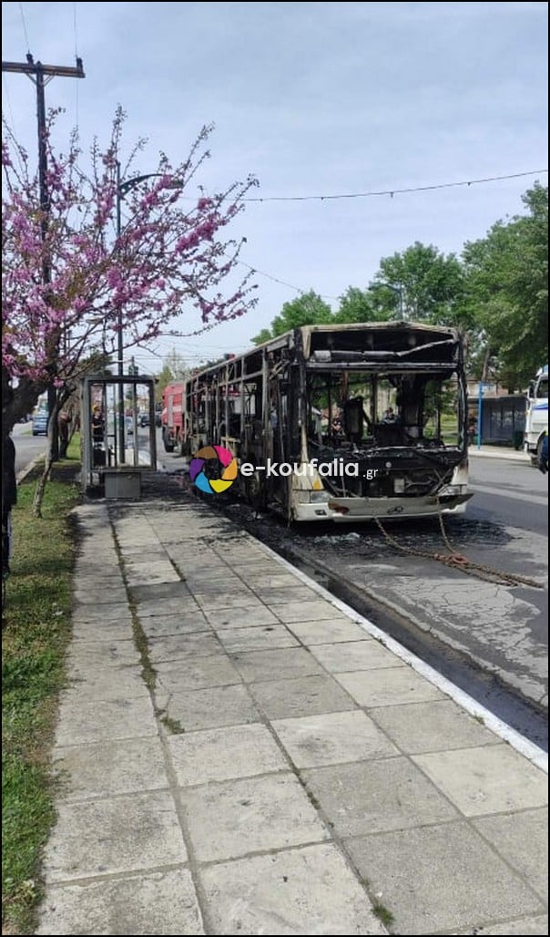 λεωφορείο-φωτιά- Θεσσαλονίκη