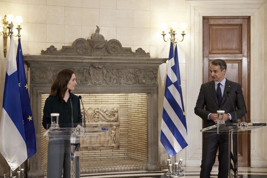 Οι προκλήσεις κατά της ειρήνης στο επίκεντρο της συνάντησης Μητσοτάκη-Μάριν – ΒΙΝΤΕΟ με τις δηλώσεις τους