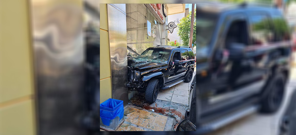 Κρήτη: Σοκαριστικό τροχαίο στο Ηράκλειο – Τζιπ έπεσε σε κρεοπωλείο – ΦΩΤΟ