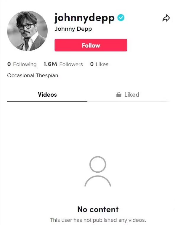 Tiktok Τζόνι Ντεπ