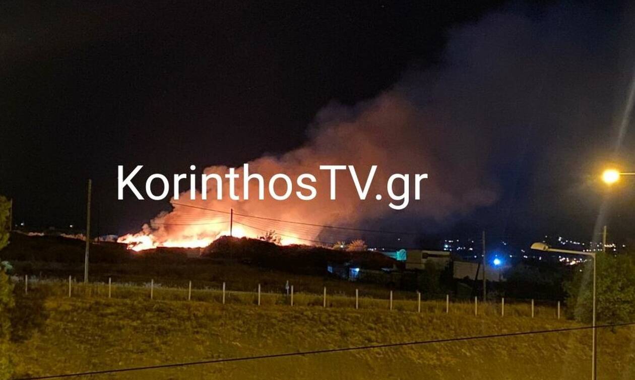 Φωτιά στην περιοχή πεδίο βολής της Κορίνθου