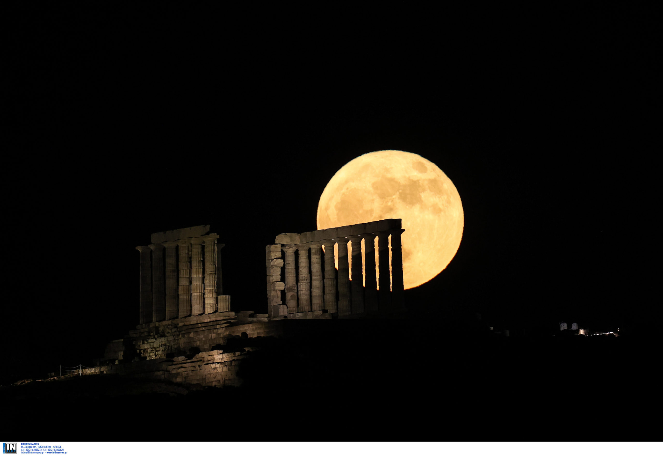 Πανσέληνος της φράουλας Σούνιο