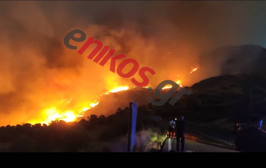 Φωτιά στο Ρέθυμνο: Ανεξέλεγκτη η πυρκαγιά – Παραμένουν οι ισχυροί άνεμοι – ΦΩΤΟ αναγνώστη