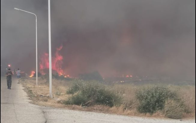 Φωτιά στη Λέσβο