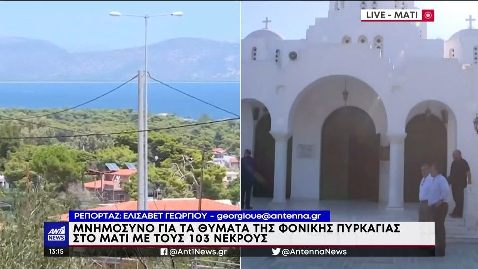 Φωτιά στο Μάτι: Μνημόσυνο για τα θύματα της φονικής πυρκαγιάς