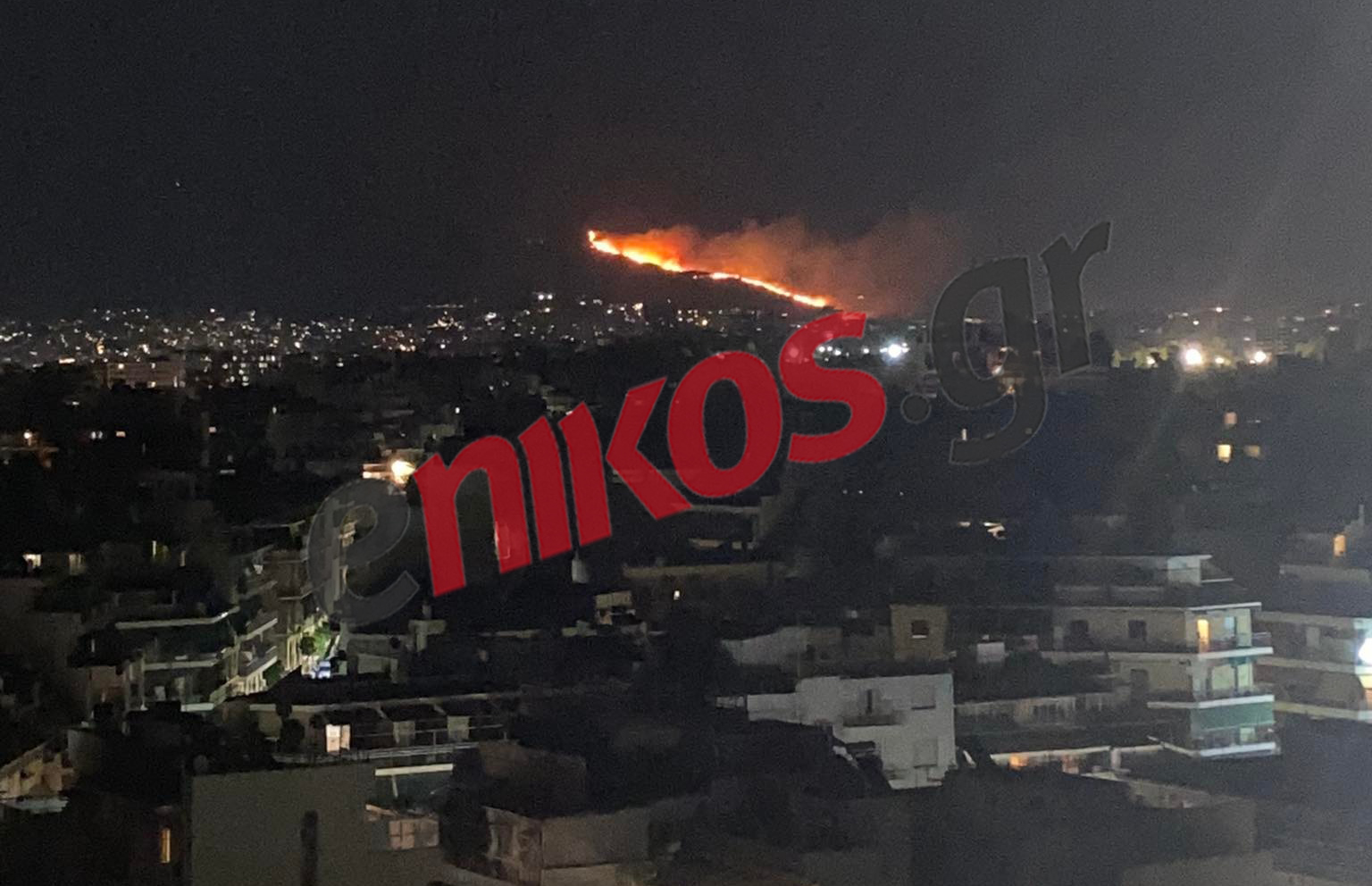 Φωτιά Πεντέλη από Ζωγράφου