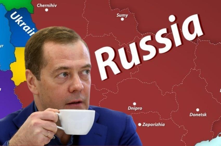 Ο Μεντβέντεφ “μοιράζει” εδάφη της Ουκρανίας σε τέσσερις χώρες – Οι χάρτες που δημοσίευσε