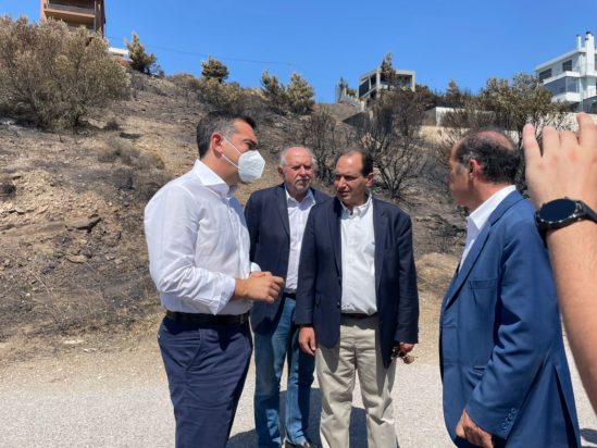 Αλέξης Τσίπρας φωτιά Πεντέλη