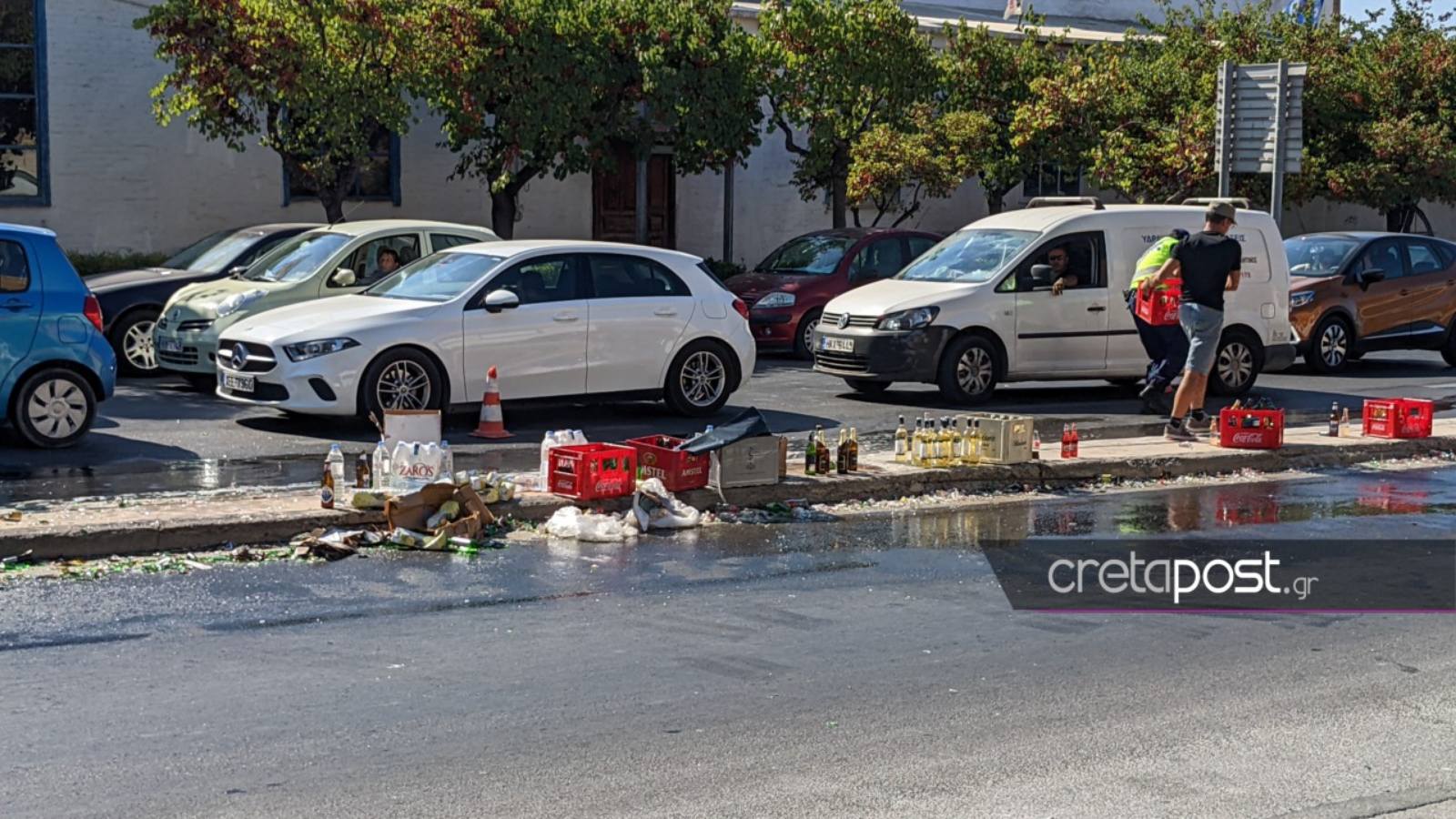 Κρήτη: «Πνίγηκε» στο αλκοόλ δρόμος του Ηρακλείου