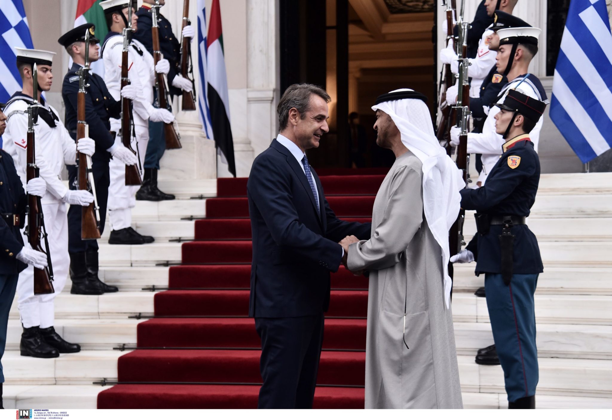 Κυριάκος Μητσοτάκης με τον πρόεδρο των ΗΑΕ