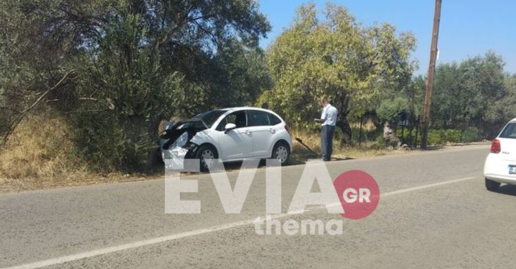 Εύβοια: Αυτοκίνητο “καρφώθηκε” σε ελιά – Τραυματίστηκε ο οδηγός