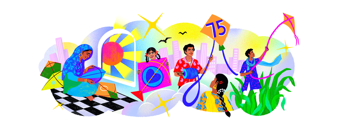 Google Doodle Ημέρα Ανεξαρτησίας Ινδία