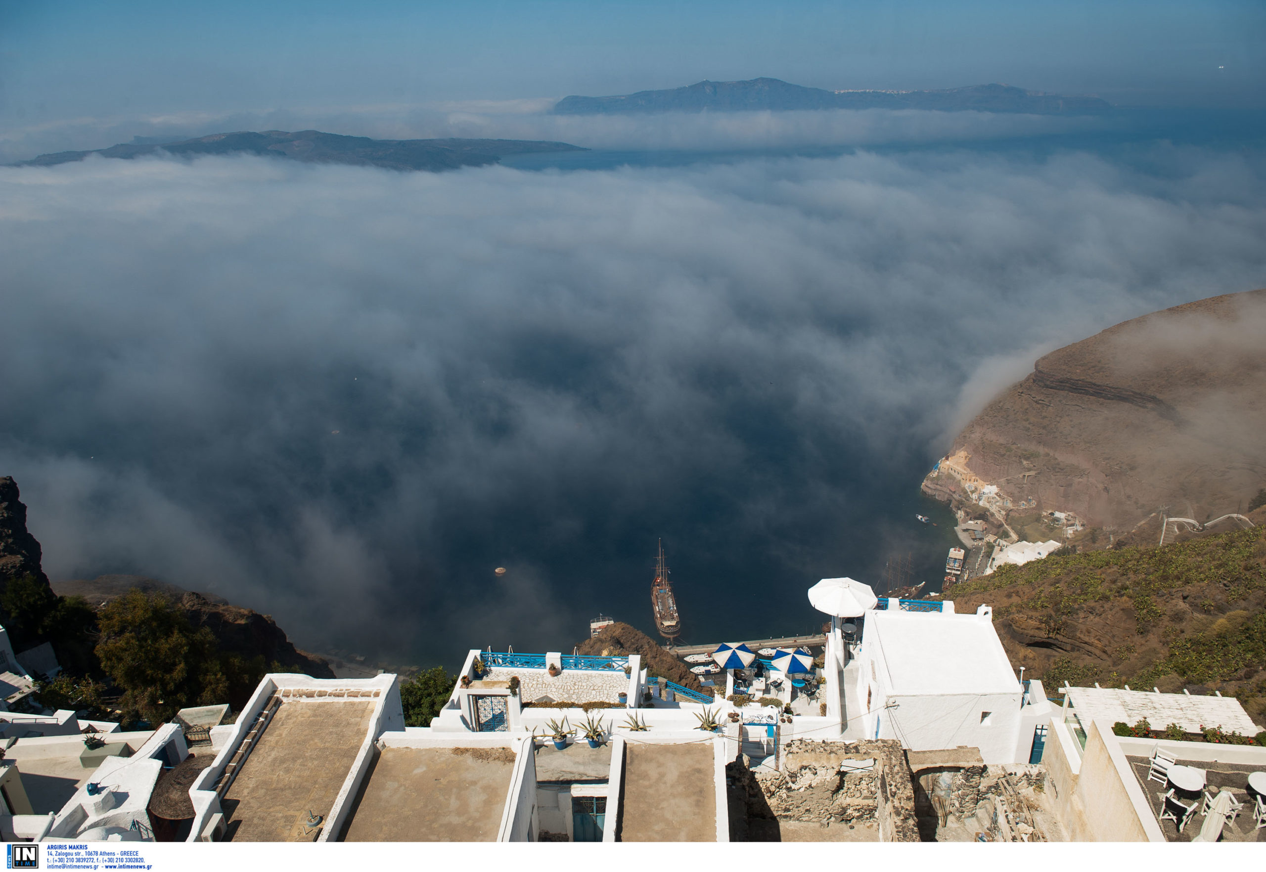 Κακοκαιρία στη Σαντορίνη