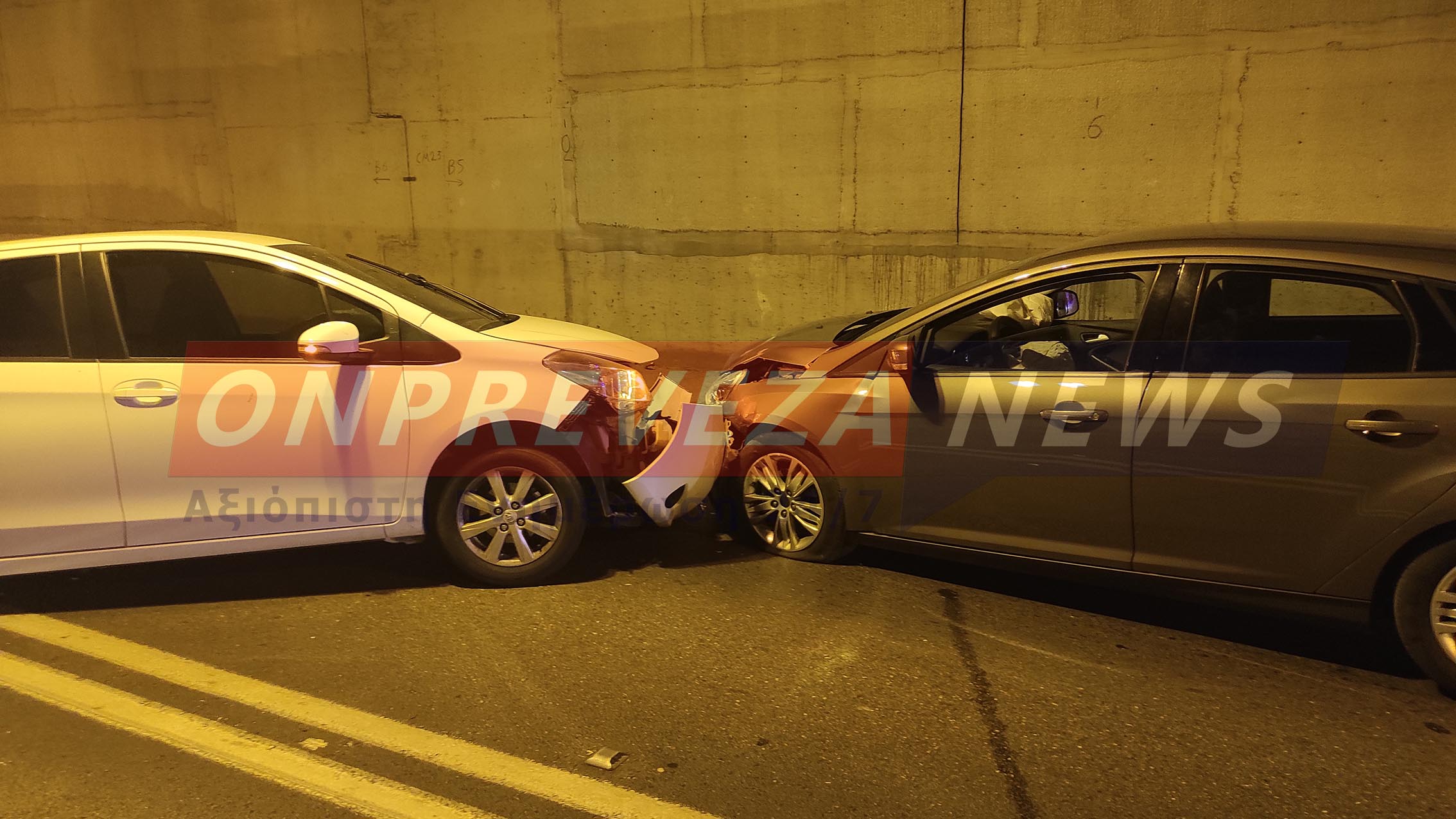 Άκτιο: Καραμπόλα τριών αυτοκινήτων μέσα στην υποθαλάσσια σήραγγα – Ατελείωτες ουρές μετά το τροχαίο – ΒΙΝΤΕΟ