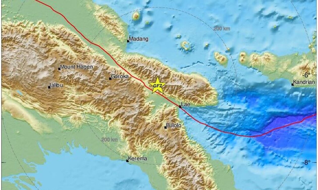 Παπούα Νέα Γουινέα: Ισχυρός σεισμός 7,6 βαθμών – Δεν υπάρχει απειλή για τσουνάμι