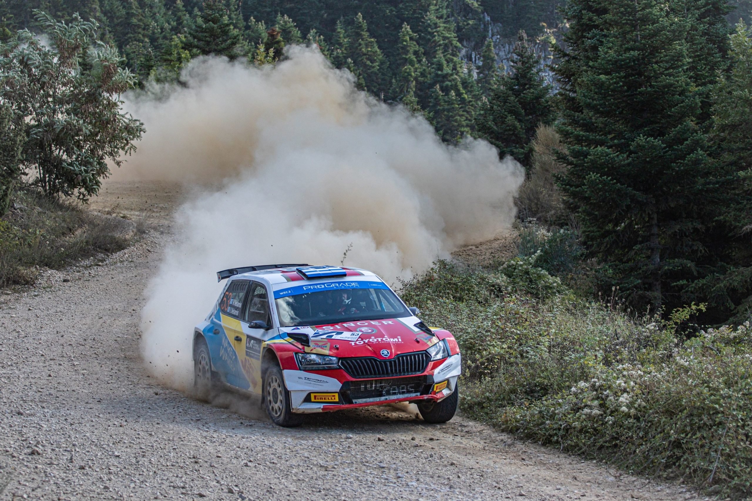 ΕΚΟ Ράλλυ Ακρόπολις: Δεύτεροι Έλληνες Βασίλειος-Ιωάννης Βελάνης μετά την ολοκλήρωση του δεύτερου σκέλους