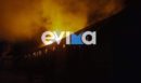 Μεγάλη φωτιά σε αποθήκη εργοστασίου στην Εύβοια