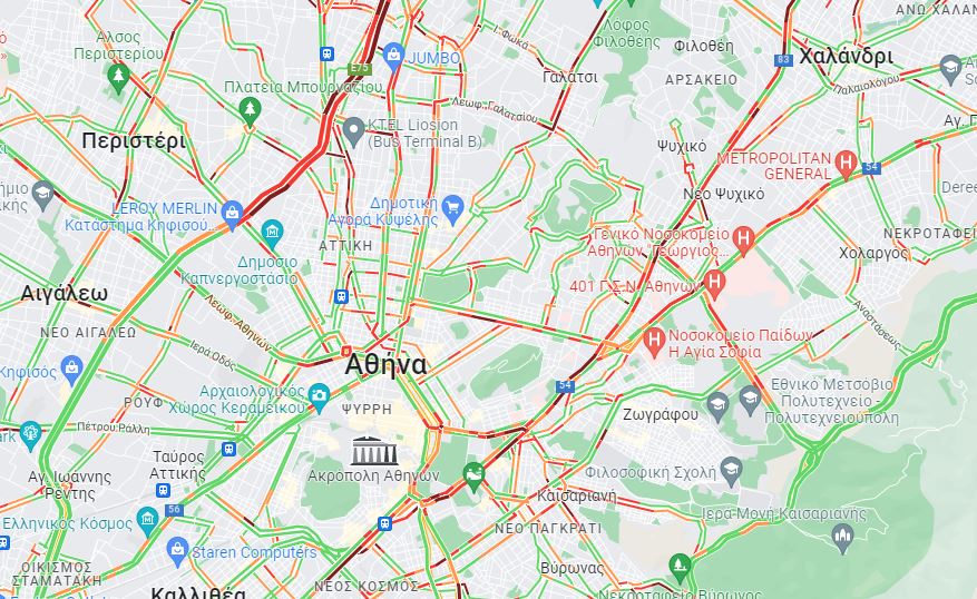 χάρτης κίνησης