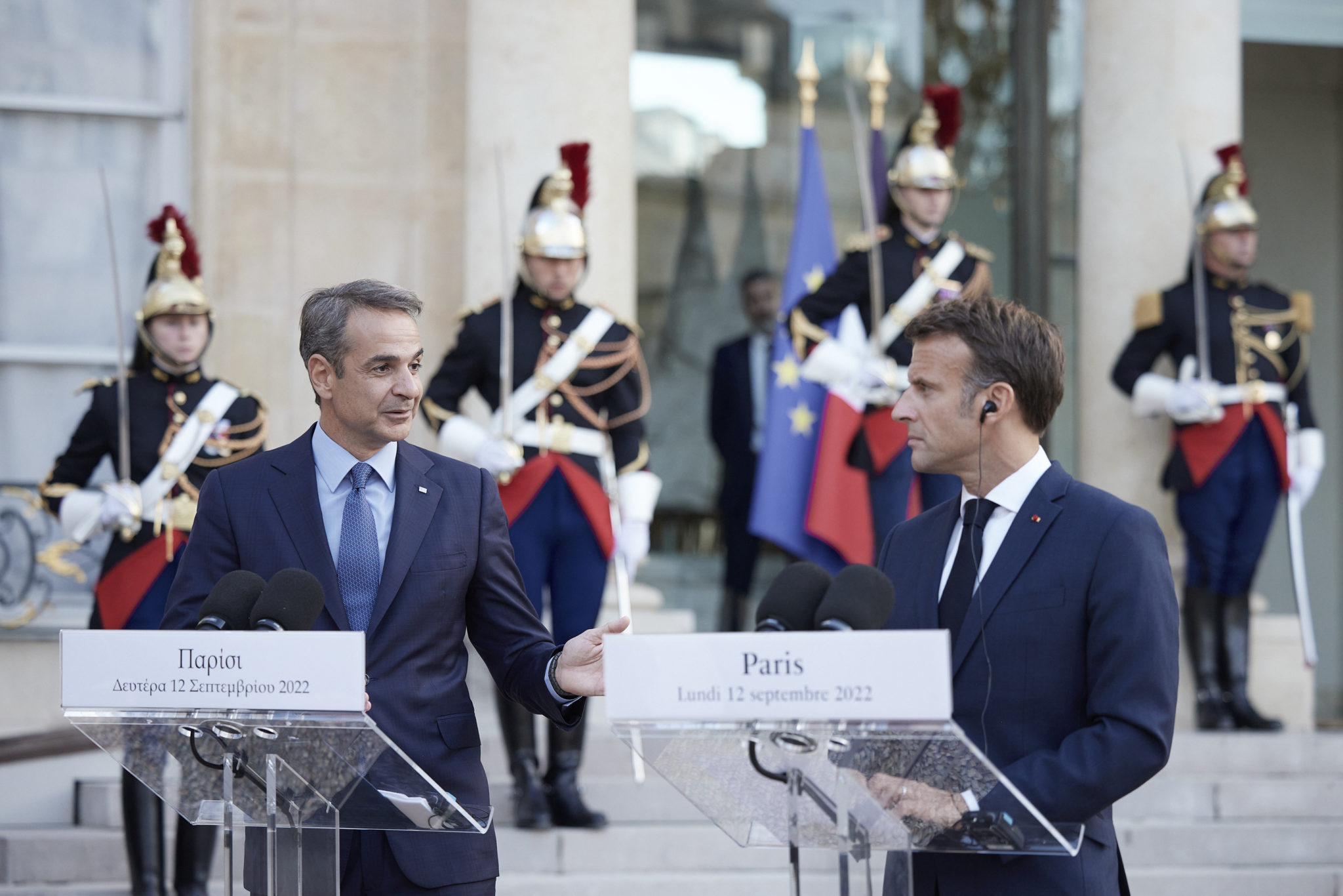 Κυριάκος Μητσοτάκης Εμανουέλ Μακρόν