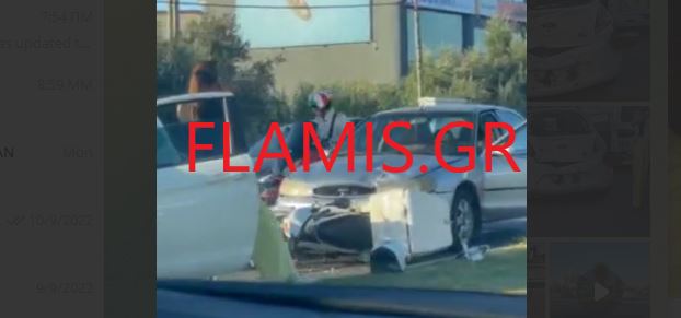 τροχαίο στην Πατρών- Αθηνών