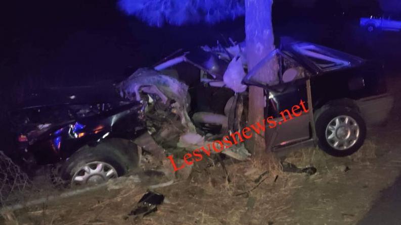 Τραγωδία στην Μυτιλήνη: Αυτοκίνητο καρφώθηκε σε δέντρο – Νεκρός ο 43χρονος οδηγός