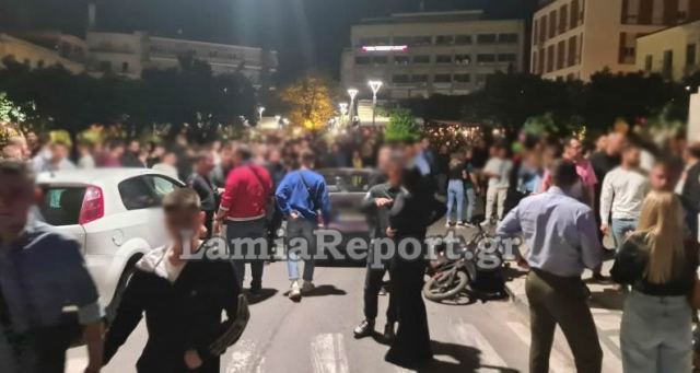 Λαμία: Χαμός στο κέντρο της πόλης από τρελή πορεία αυτοκινήτου