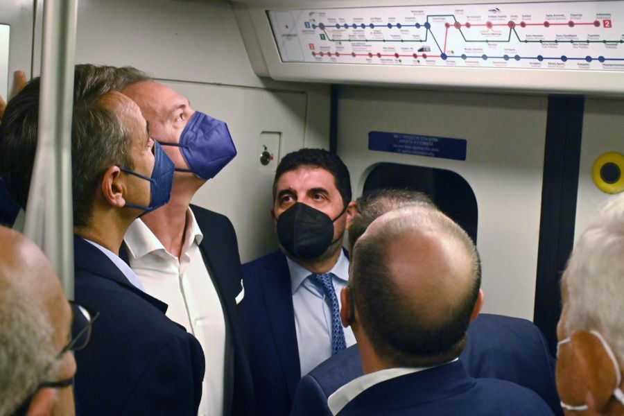 Κυριάκος Μητσοτάκης- μετρό Πειραιά