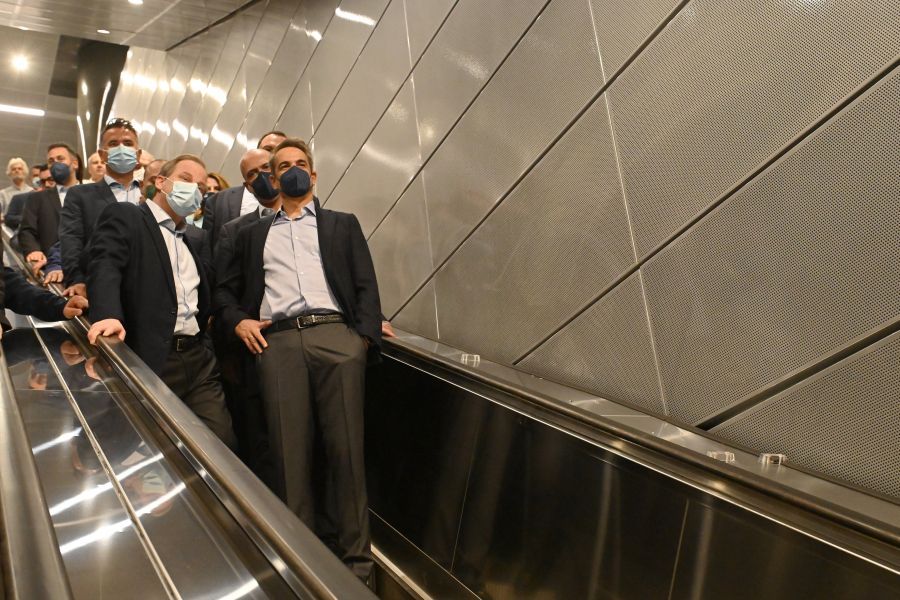 Κυριάκος Μητσοτάκης- μετρό Πειραιά