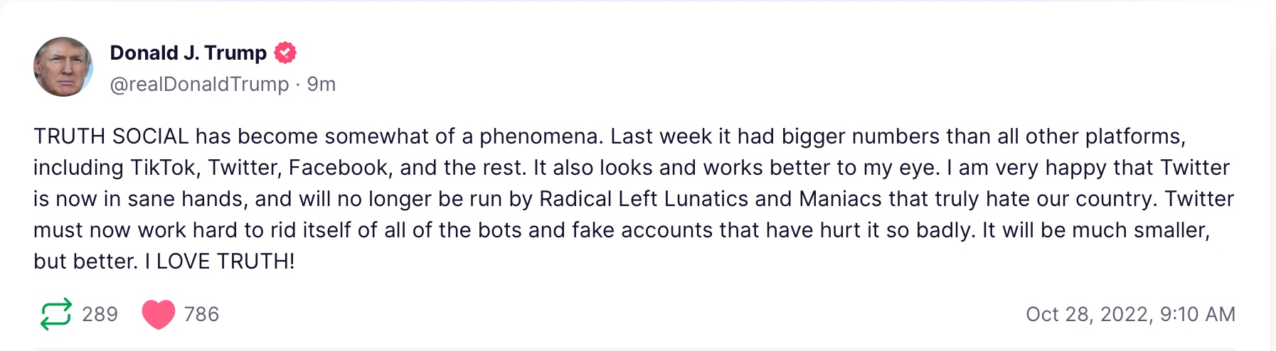 Ντόναλντ Τραμπ Truth Social