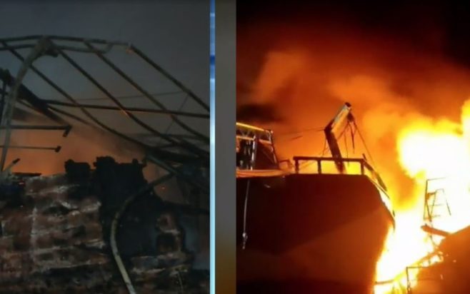 Φωτιά Θεσσαλονίκη Πλοία