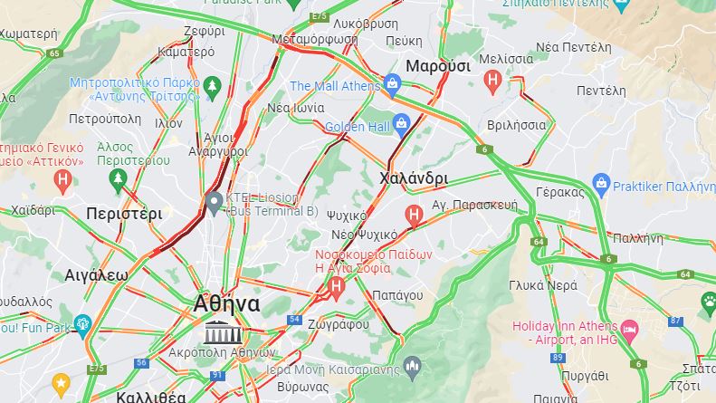 χάρτης της κίνησης