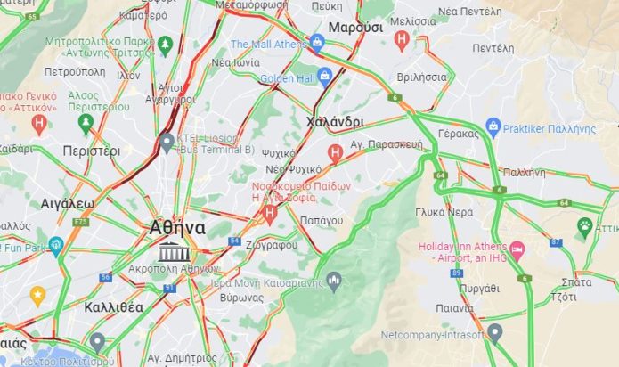 o χάρτης της κίνησης