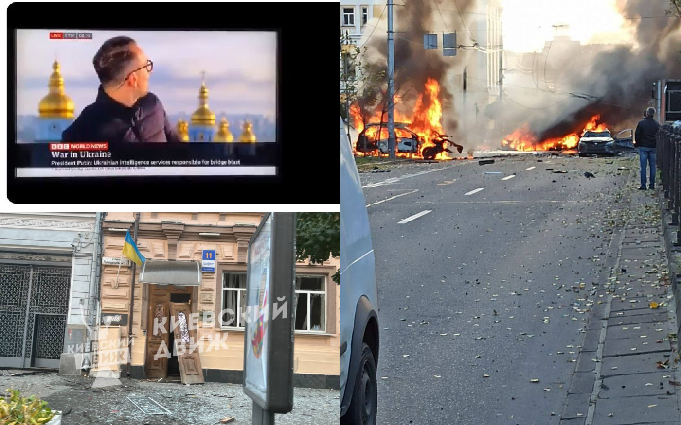 Νέα πυραυλικά χτυπήματα στο Κίεβο – Η στιγμή της επίθεσης στον αέρα του BBC