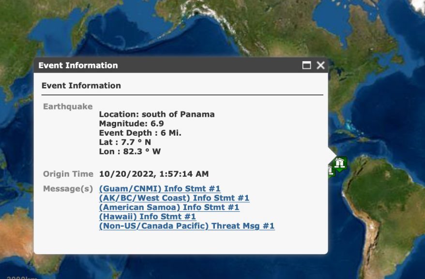 Σεισμός 6,6 ρίχτερ στον Παναμά