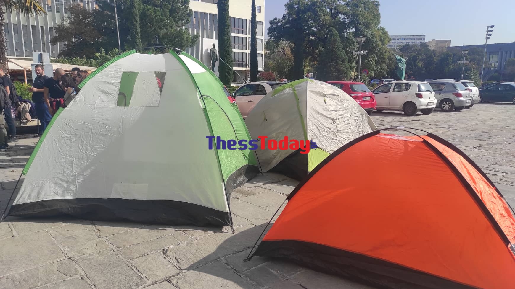 σκηνές από φοιτητές στο ΑΠΘ