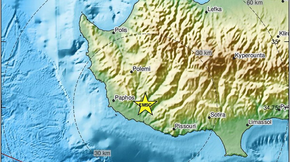 Σεισμός «ξύπνησε» την Κύπρο – Κοντά στην Πάφο το επίκεντρο