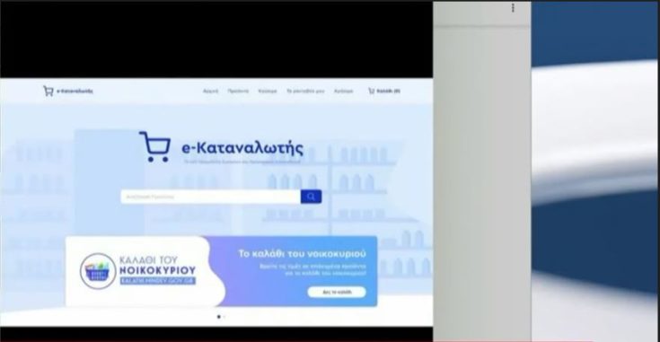 e- καταναλωτής- καλάθι νοικοκυριού