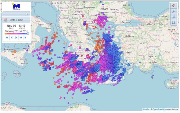 κεραυνοί- meteo