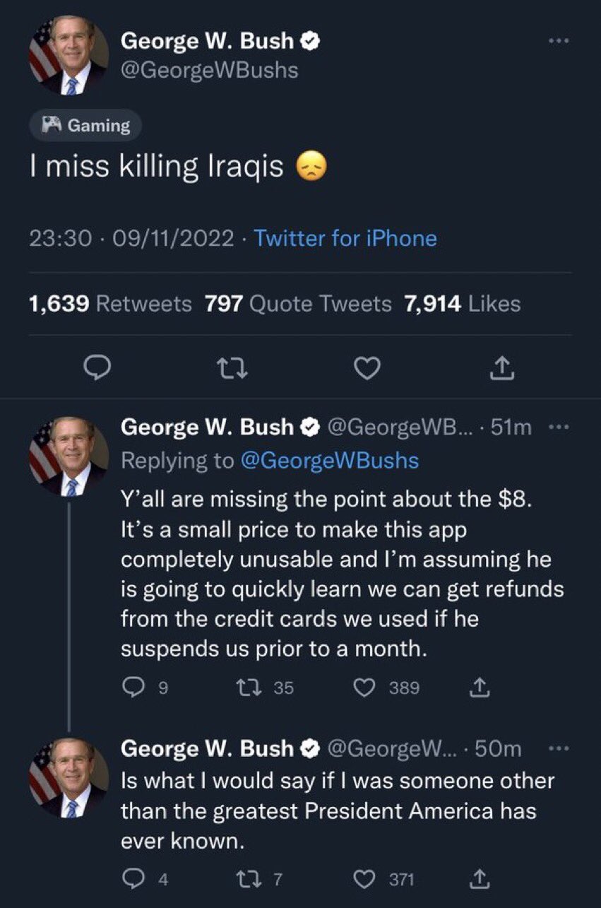 Twitter fake george bush