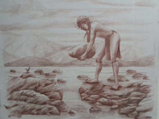 Πίνακας με αίμα